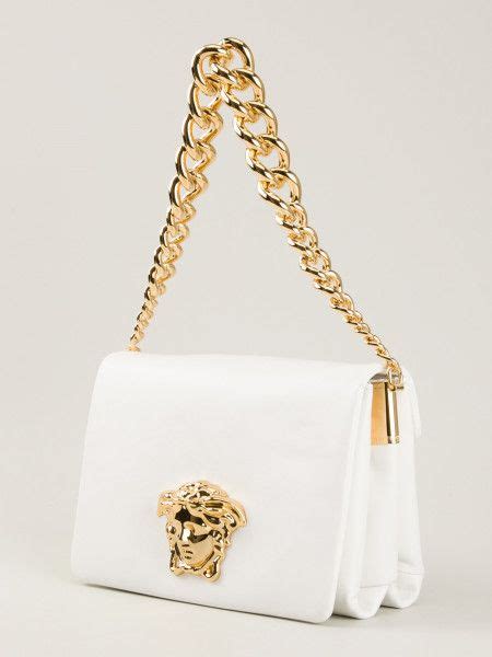 big white versace purse|Versace collection evening bag.